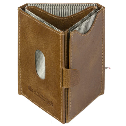 dbramante1928 Credit Card Wallet with Three Compartments, Men's Wallet Made of Genuine Full Grain Leather, Men's Wallet Made from Premium Leather (Tan