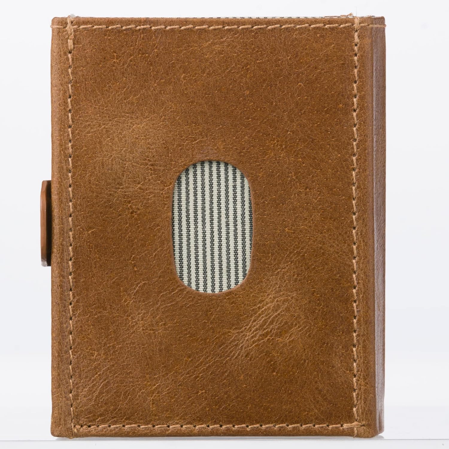 dbramante1928 Credit Card Wallet with Three Compartments, Men's Wallet Made of Genuine Full Grain Leather, Men's Wallet Made from Premium Leather (Tan