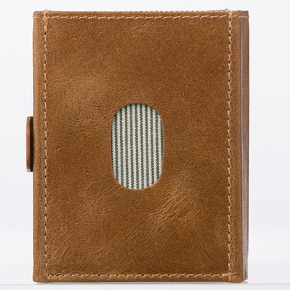 dbramante1928 Credit Card Wallet with Three Compartments, Men's Wallet Made of Genuine Full Grain Leather, Men's Wallet Made from Premium Leather (Tan