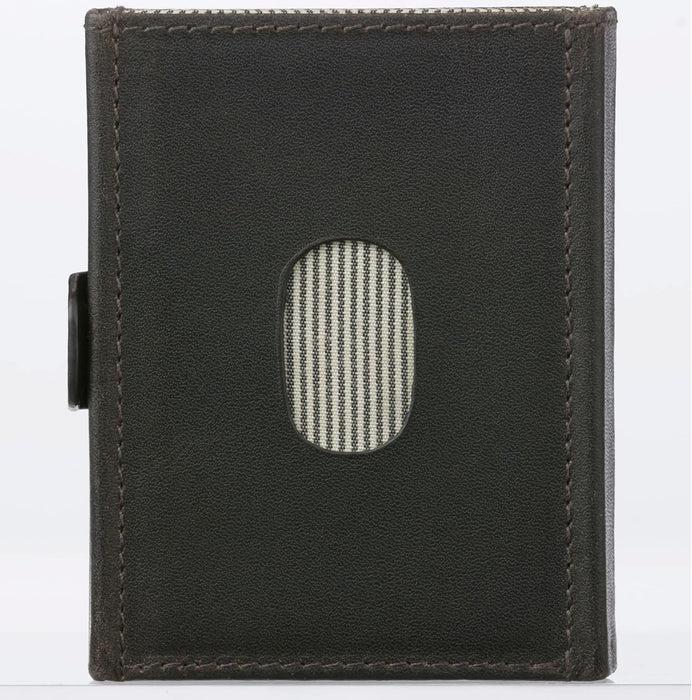 dbramante1928 Credit Card Wallet with Three Compartments, Men's Wallet Made of Genuine Full Grain Leather, Men's Wallet Made from Premium Leather (Black