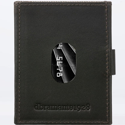 dbramante1928 Credit Card Wallet with Three Compartments, Men's Wallet Made of Genuine Full Grain Leather, Men's Wallet Made from Premium Leather (Black