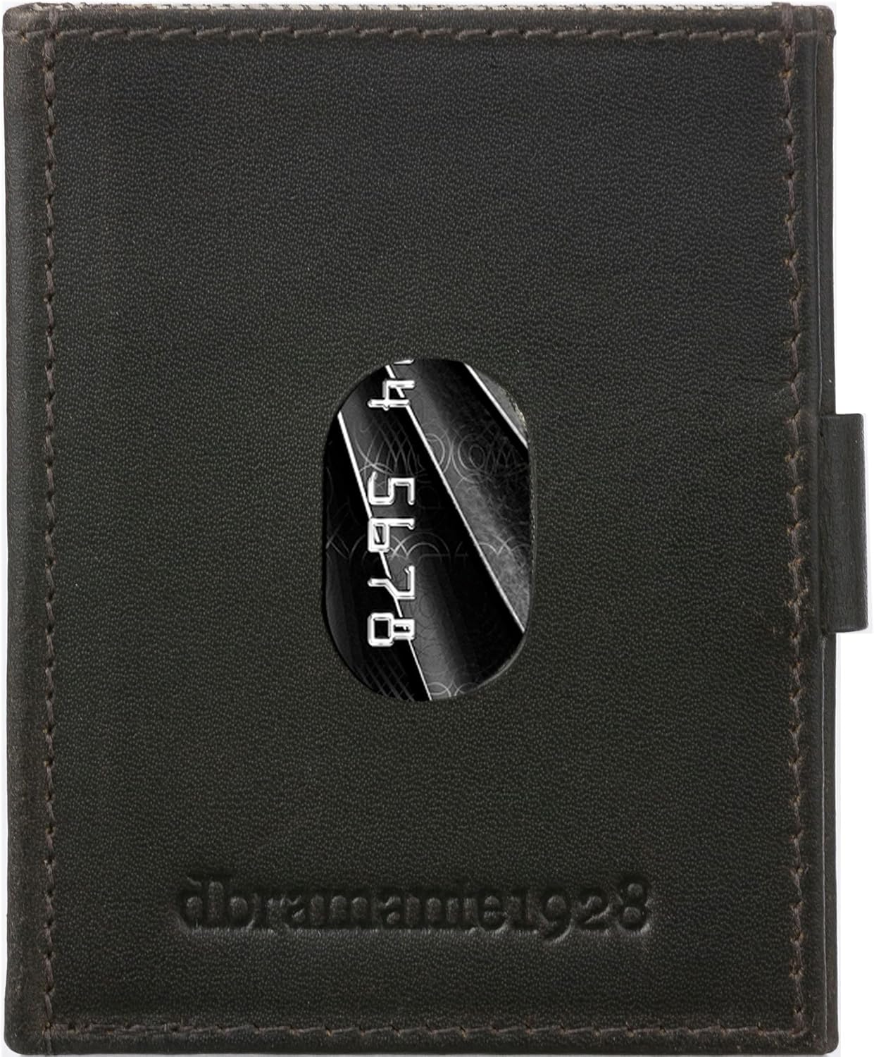 dbramante1928 Credit Card Wallet with Three Compartments, Men's Wallet Made of Genuine Full Grain Leather, Men's Wallet Made from Premium Leather (Black