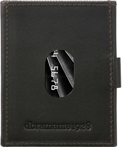 dbramante1928 Credit Card Wallet with Three Compartments, Men's Wallet Made of Genuine Full Grain Leather, Men's Wallet Made from Premium Leather (Black