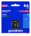 goodram 64GB M1AA Micro Card High Speed Class 10 Memory Card with Adapter and UHS-I Interface Read Speed up to 100MB/s Write Speed from 10MB/s 64GB