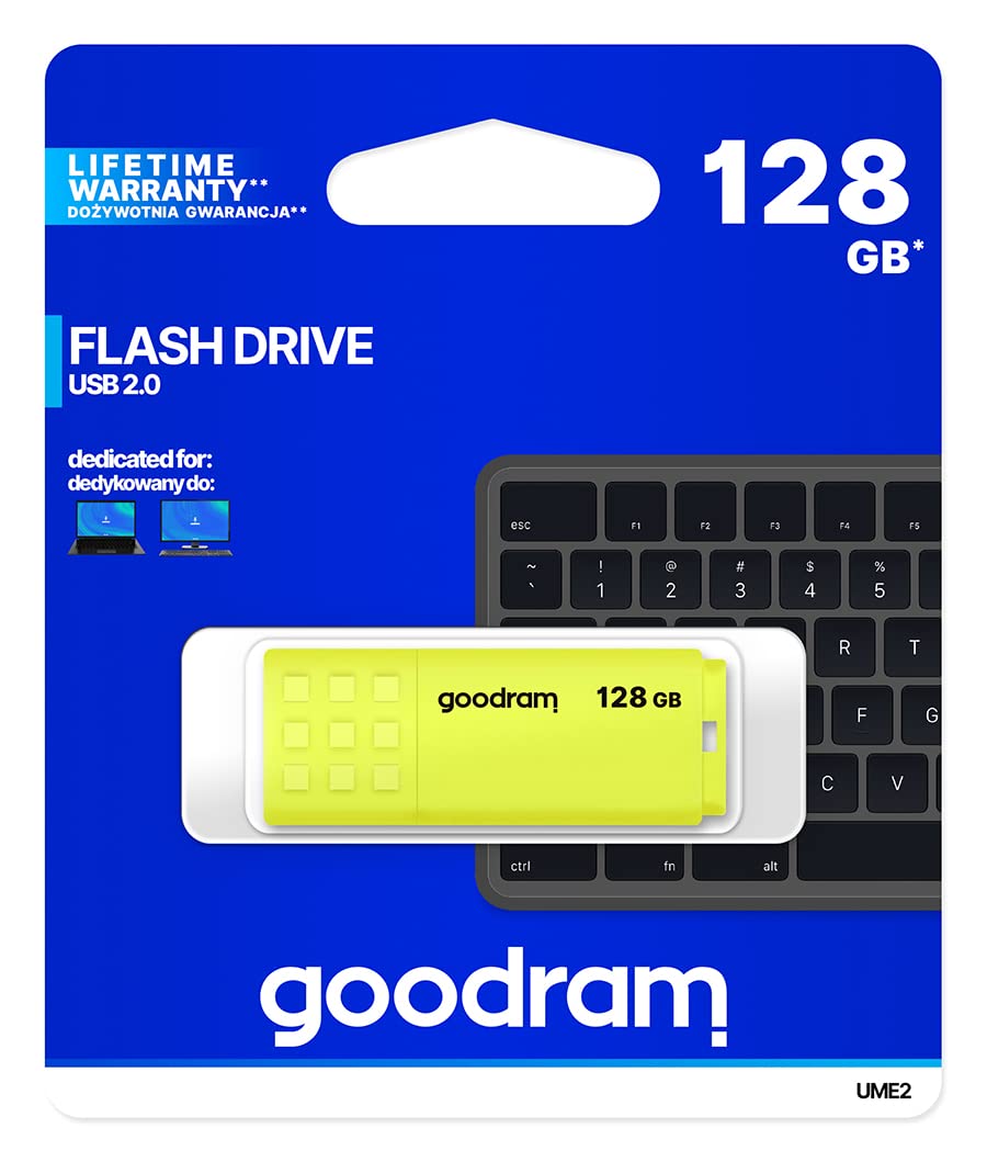 Goodram UME2-1280Y0R11 PENDRIVE USB 128GB USB 2.0 Giallo