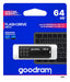 goodram USB Memory Stick with 64GB UME3 - USB 3.0 Data Storage Pen Drive - Read Speed up to 60 MBs - with Non-Slip Memory Stick - USB Flash Drive Black 10.3 x 12.3 x 1.2 cm