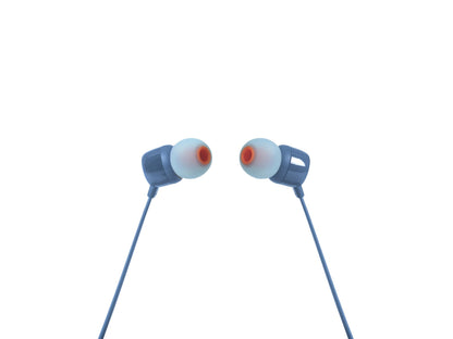 JBL T110 Wired In-Ear Headphones with JBL Pure Bass Sound, in Blue Blue Blue