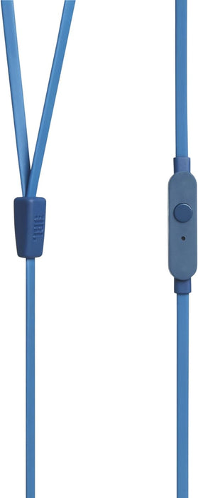 JBL T110 Wired In-Ear Headphones with JBL Pure Bass Sound, in Blue Blue Blue
