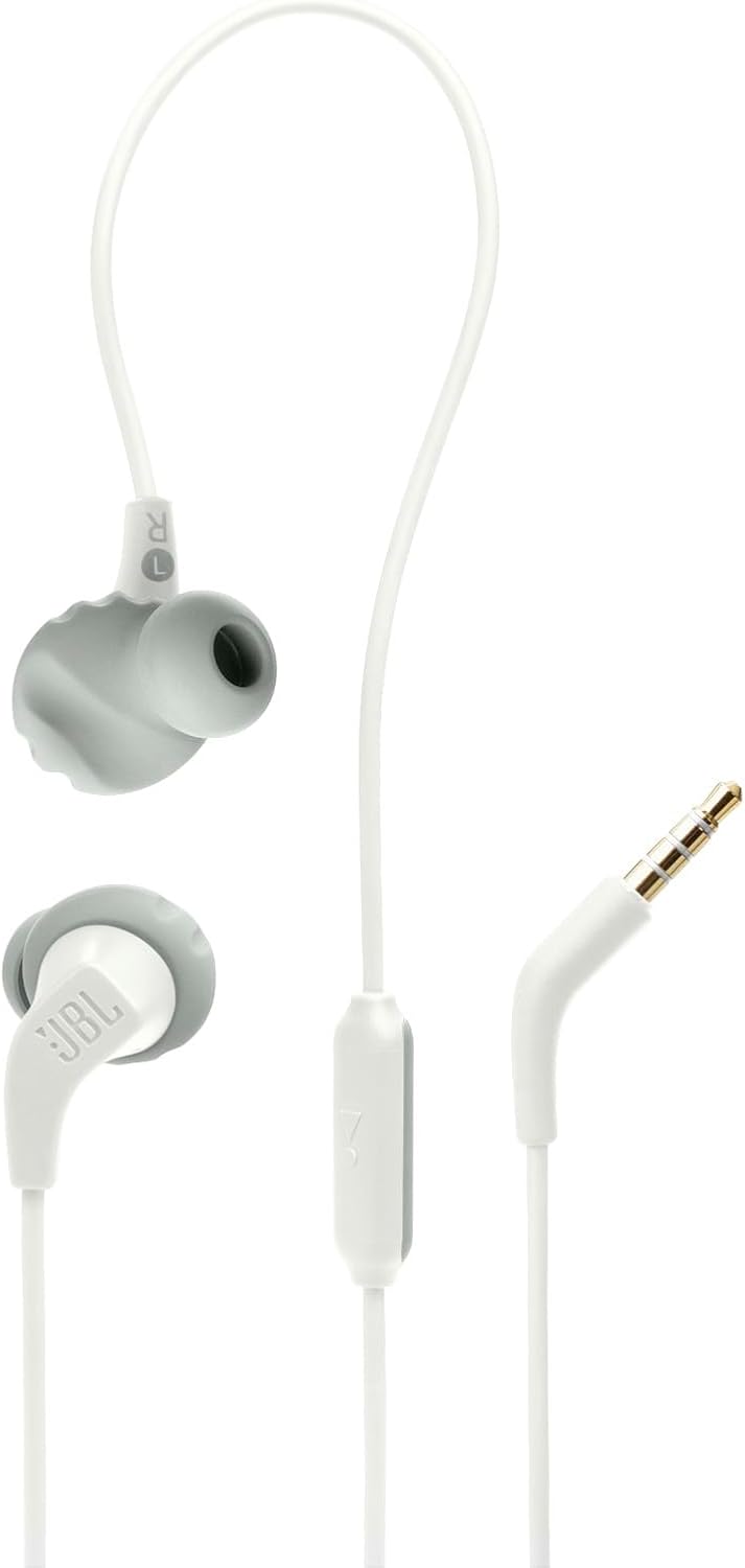 JBL Endurance Run 2 Headphones, Wired In-Ear Sports Earphones, Sweatproof with Magnetic Earbuds and In-Line One Button Remote Microphone, in