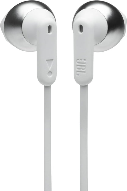 JBL TUNE 215BT - Wireless earbud headphones with Bluetooth 5.0, built-in microphone, and 16 hour battery life, in white