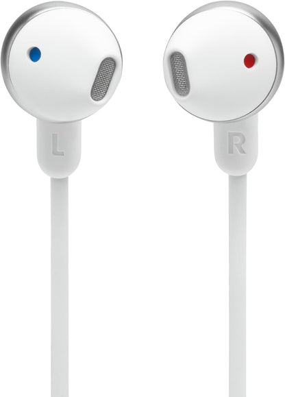 JBL TUNE 215BT - Wireless earbud headphones with Bluetooth 5.0, built-in microphone, and 16 hour battery life, in white