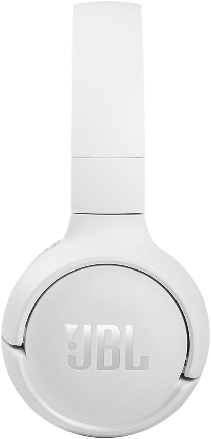 JBL TUNE 510BT – Auriculares inalámbricos on-ear con tecnología Bluetooth, ligeros, cómodos y plegables, hasta 40h de batería, Siri y Asistente de Google, con conexión multipunto, blanco