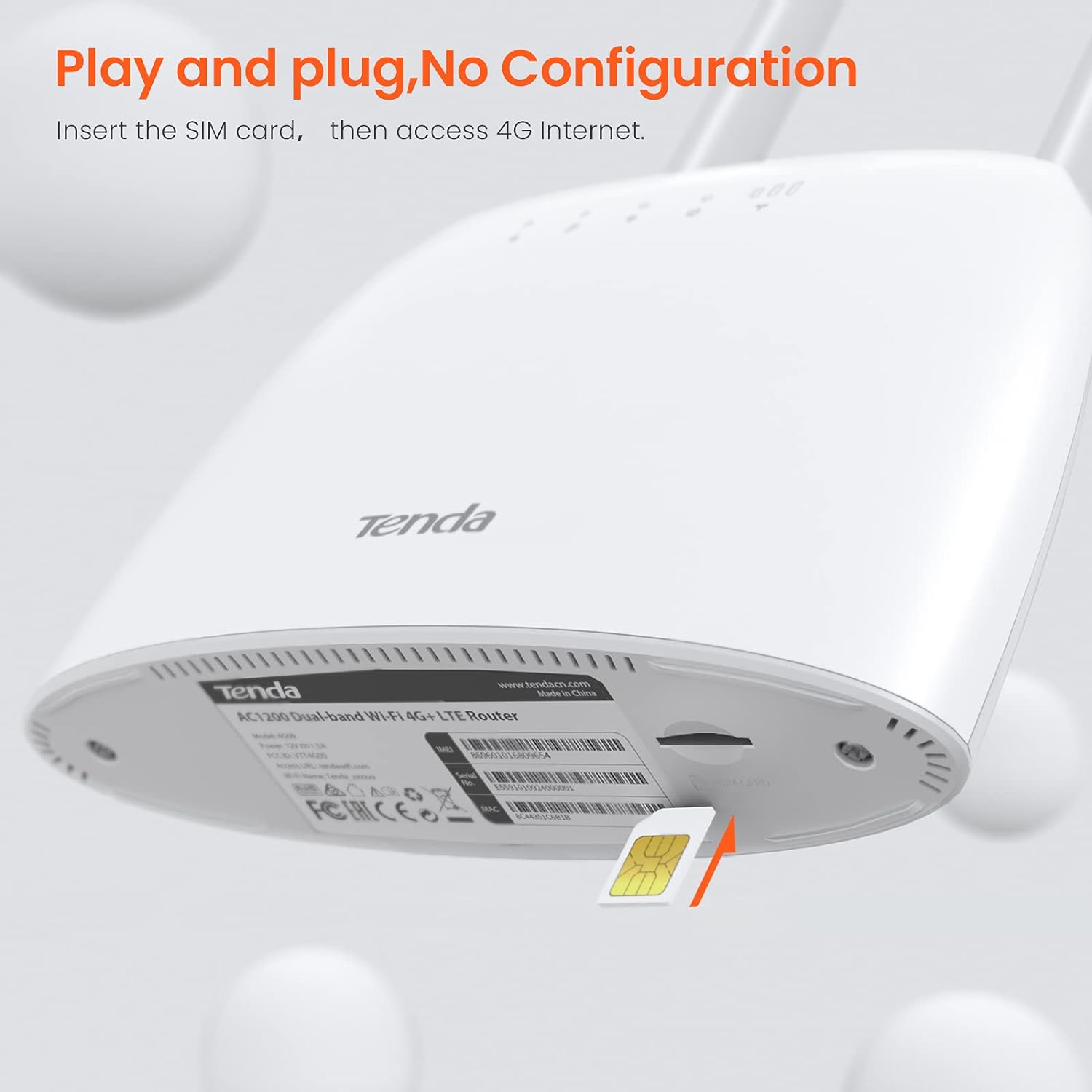 Tenda 4G09 AC1200 4G+Cat6 Router Mobile Wi-Fi Router Dual Band,4G/3G Network SIM Slot Unlocked,No Configuration required,Up to 64 Devices Connectivity,2 Gigabit Ports, Data Traffic Monitoring, UK Plug 4G09 CAT6,AC1200 4G+