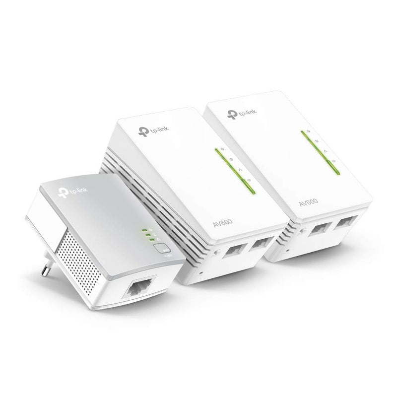 TP-Link TL-WPA4220T KIT(3 Pack) 3-Ports Powerline Adapter WiFi Starter Kit, Range Extender, Broadband/WiFi Extender, WiFi Booster/Hotspot