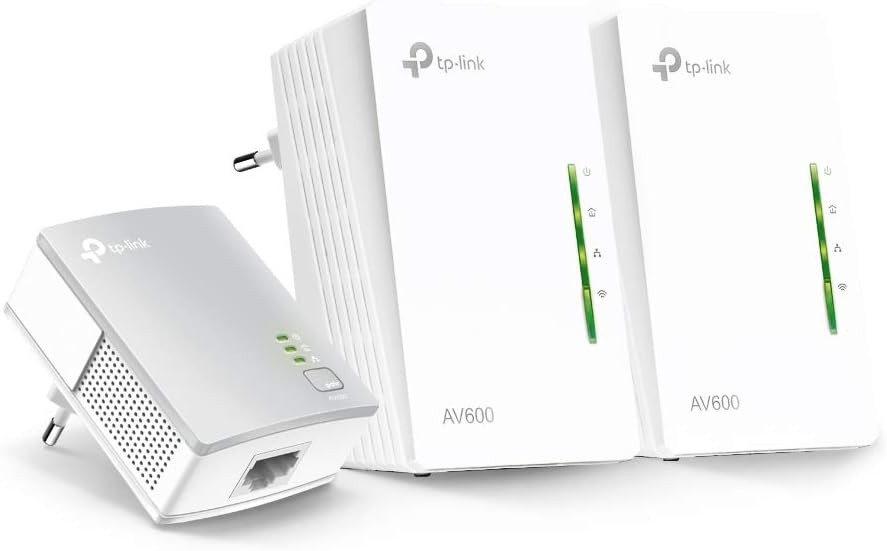 TP-Link TL-WPA4220T KIT(3 Pack) 3-Ports Powerline Adapter WiFi Starter Kit, Range Extender, Broadband/WiFi Extender, WiFi Booster/Hotspot