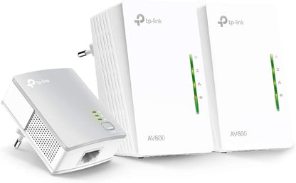 TP-Link TL-WPA4220T KIT(3 Pack) 3-Ports Powerline Adapter WiFi Starter Kit, Range Extender, Broadband/WiFi Extender, WiFi Booster/Hotspot