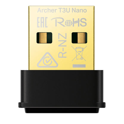 TP-Link Archer T3U Nano USB Network Card Adapter, Wireless Dual-Band WiFi AC1300Mbps, Nano Size, USB 2.0, MU-MIMO, Windows Support, Mac OS X