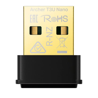 TP-Link Archer T3U Nano USB Network Card Adapter, Wireless Dual-Band WiFi AC1300Mbps, Nano Size, USB 2.0, MU-MIMO, Windows Support, Mac OS X