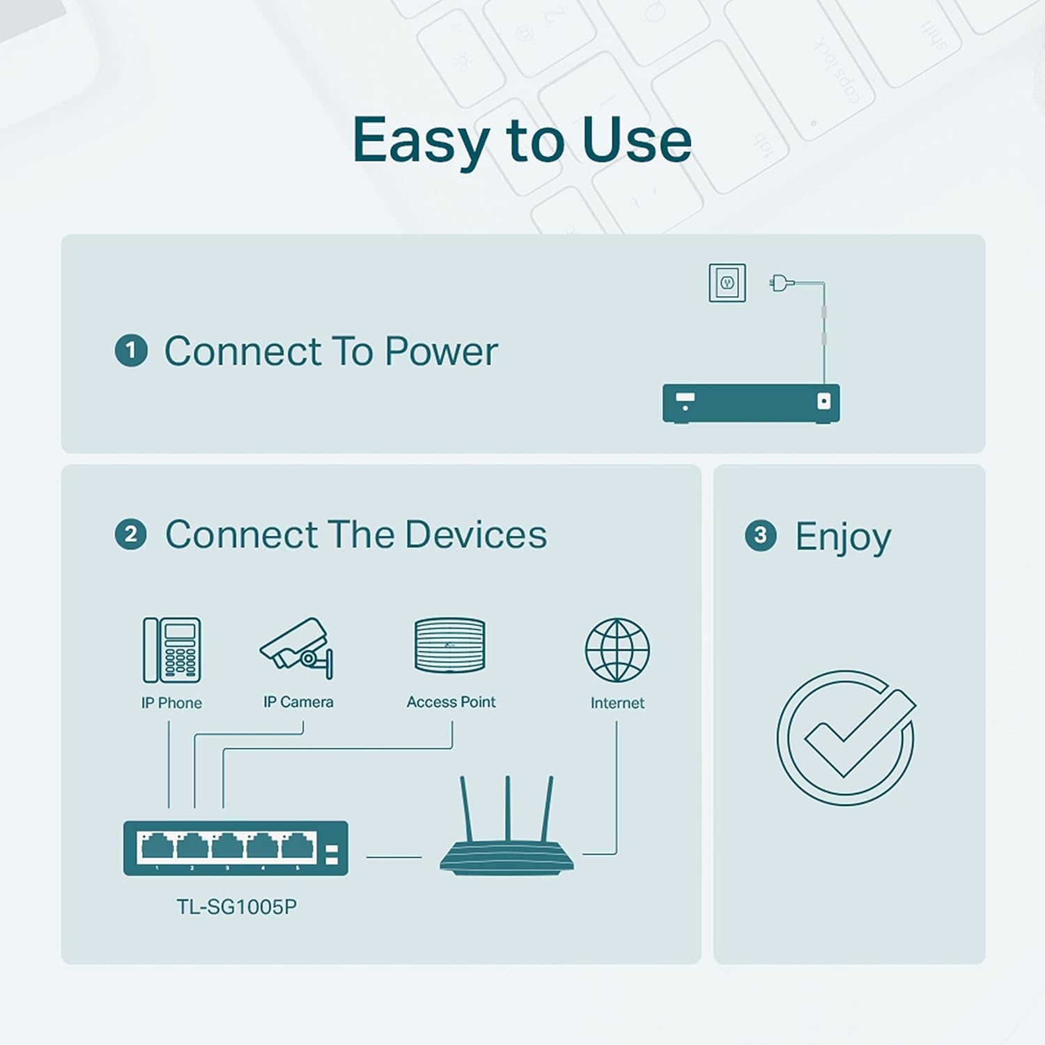 TP-Link 5 Port Gigabit PoE Switch | 4 Port PoE 56W | 802.3af Compliant Shielded Ports | Traffic Optimization | Plug and Play | Sturdy Metal (TL-SG1005P
