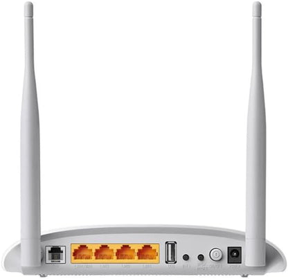 TP-Link 300 Mbps Wireless N USB VDSL/ADSL Modem Router, Single-Band, Broadband Speed Up To 100 Mbps, Versatile Connectivity, 4xFast Ports, USB 2.0, TP-Link Tether App, Easy setup(TD-W9970