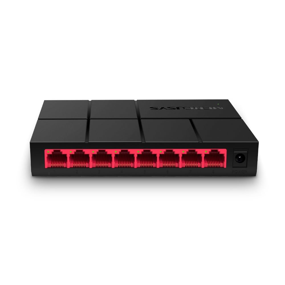 TP-Link Mercusys MS108G Switch Ethernet 8 Porte Gigabit, Sdoppiatore Ethernet, Switch Gigabit per la Casa e l'Ufficio, Plug e Play, Montaggio Desktop, Contenitore di Plastica