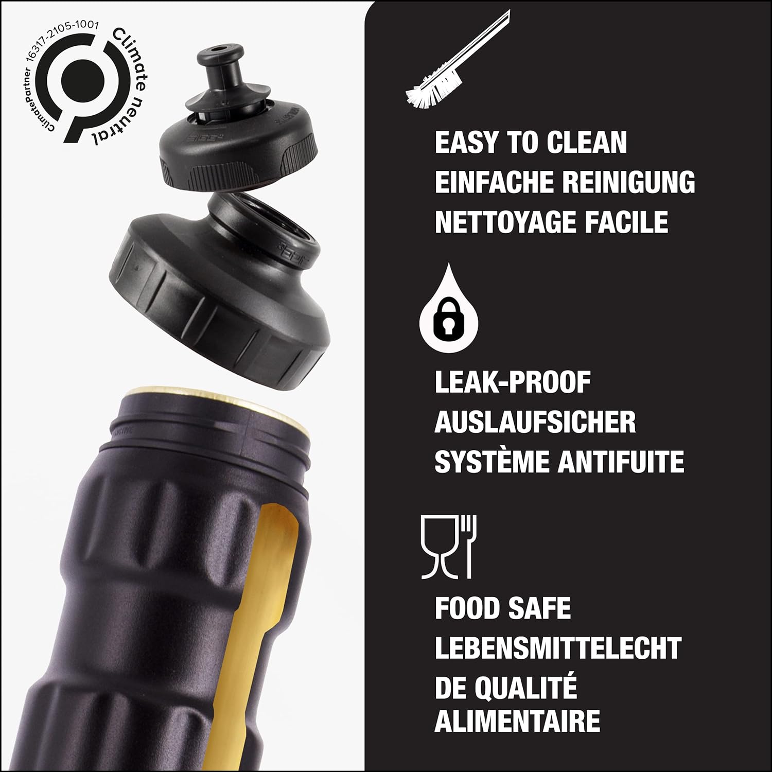 SIGG - Aluminum Sports Water Bottle - WMB Sports - With 3-Stage Sports Cap - Climate Neutral Certified - Leakproof & Lightweight - BPA Free - 0.75L