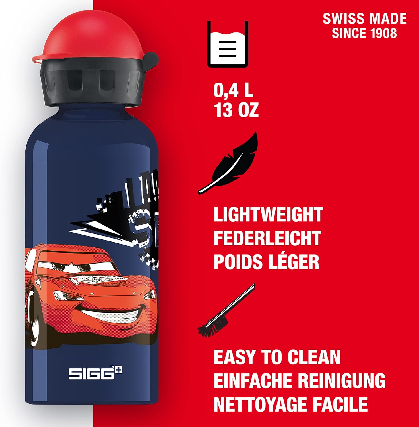 SIGG - Aluminium Kids Water Bottle - KBT - Leakproof - Lightweight - BPA Free - Climate Neutral Certified - 0.4L