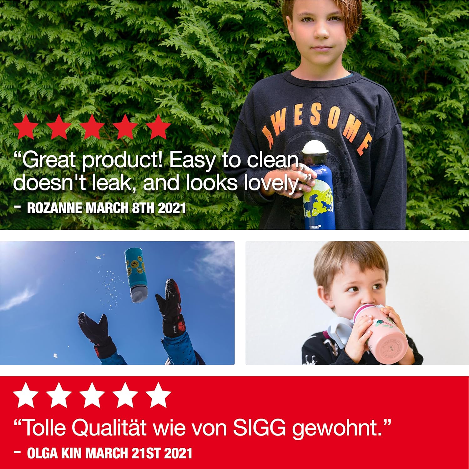 SIGG - Aluminium Kids Water Bottle - KBT - Leakproof - Lightweight - BPA Free - Climate Neutral Certified - 0.4L