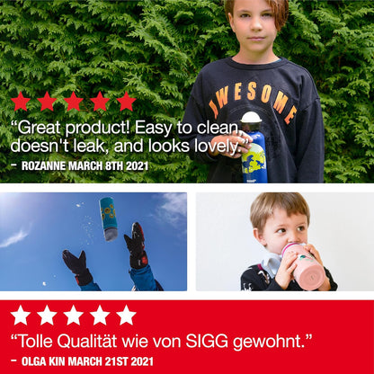 SIGG - Aluminium Kids Water Bottle - KBT - Leakproof - Lightweight - BPA Free - Climate Neutral Certified - 0.4L