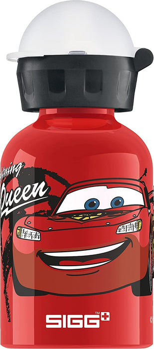 SIGG - Aluminium Kids Water Bottle - KBT - Leakproof - Lightweight - BPA Free - Climate Neutral Certified - 0.3L Cars Lightning Mcqueen