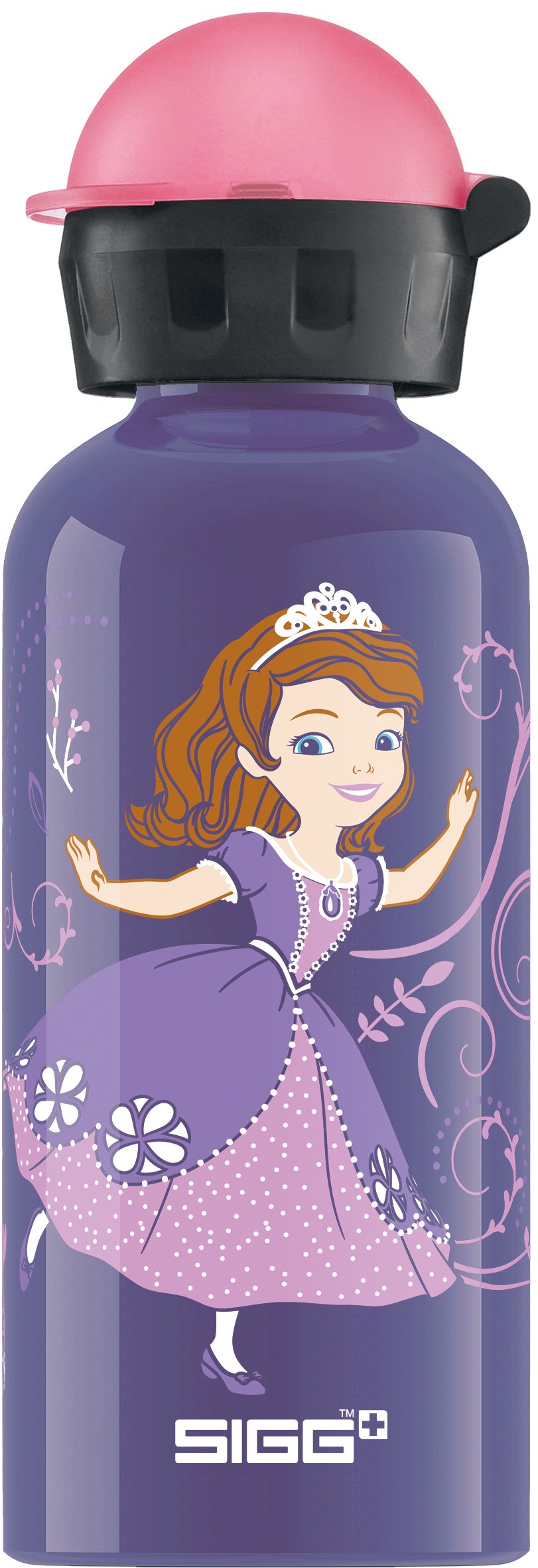 SIGG - Aluminium Kids Water Bottle - KBT - Leakproof - Lightweight - BPA Free - Climate Neutral Certified - 0.4L Sofia the First