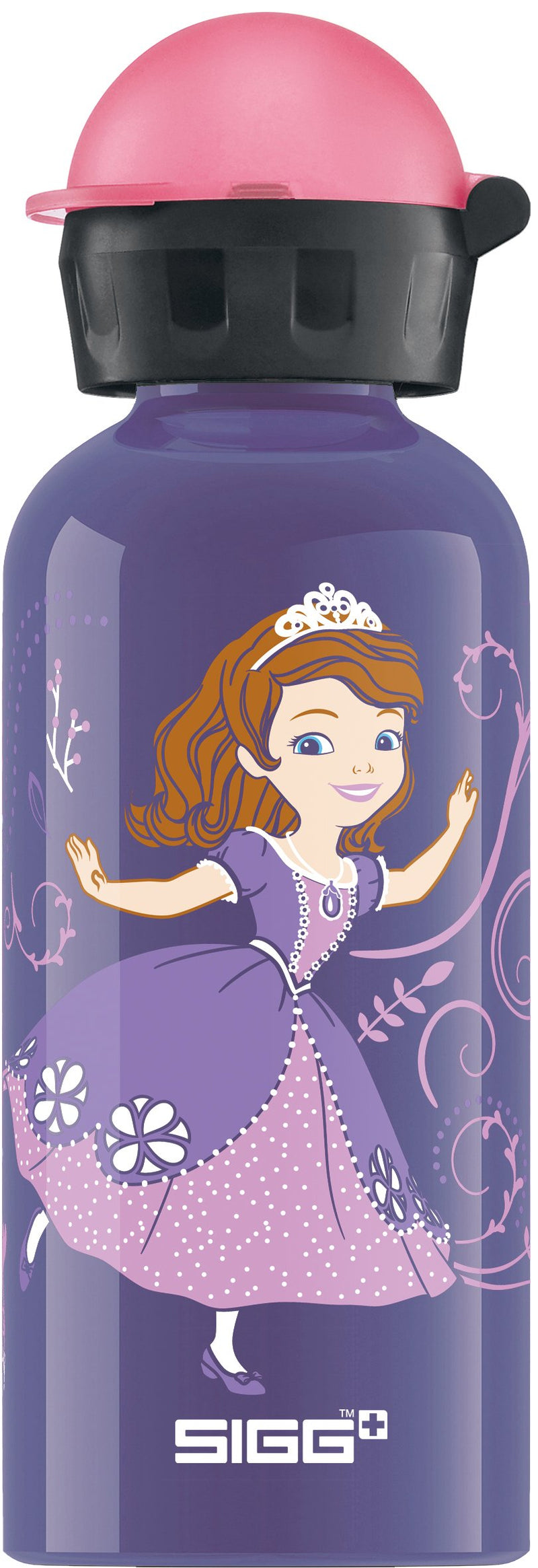 SIGG - Aluminium Kids Water Bottle - KBT - Leakproof - Lightweight - BPA Free - Climate Neutral Certified - 0.4L Sofia the First