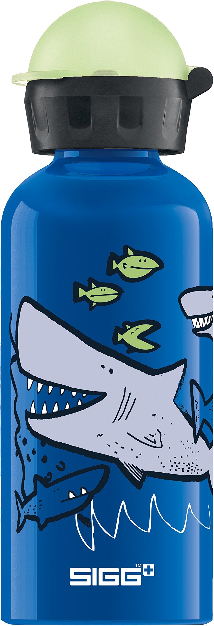 SIGG - Borraccia Bambini In Alluminio - KBT - Ermetica - Leggera - Senza BPA- Certificata Climate Neutral - 0,4L Glow Sharkies