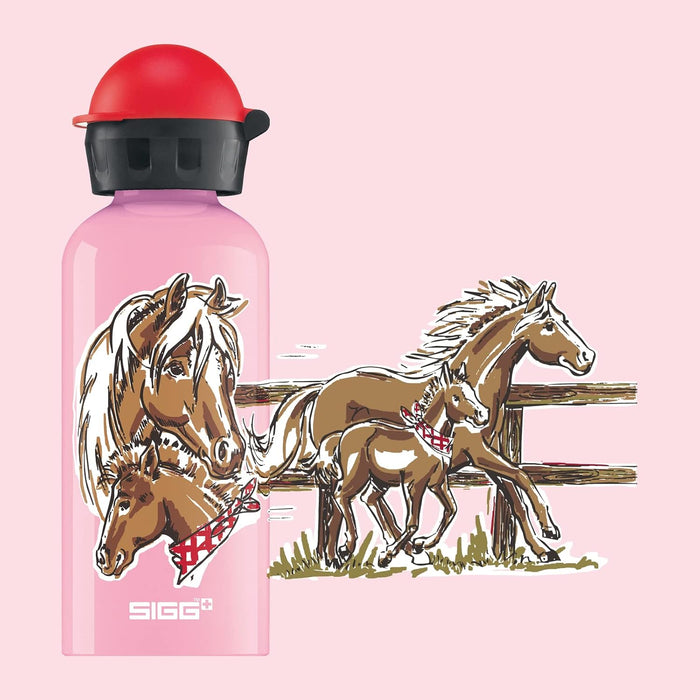 SIGG - Aluminium Kids Water Bottle - KBT - Leakproof - Lightweight - BPA Free - Climate Neutral Certified - 0.4L 26 Let's Run