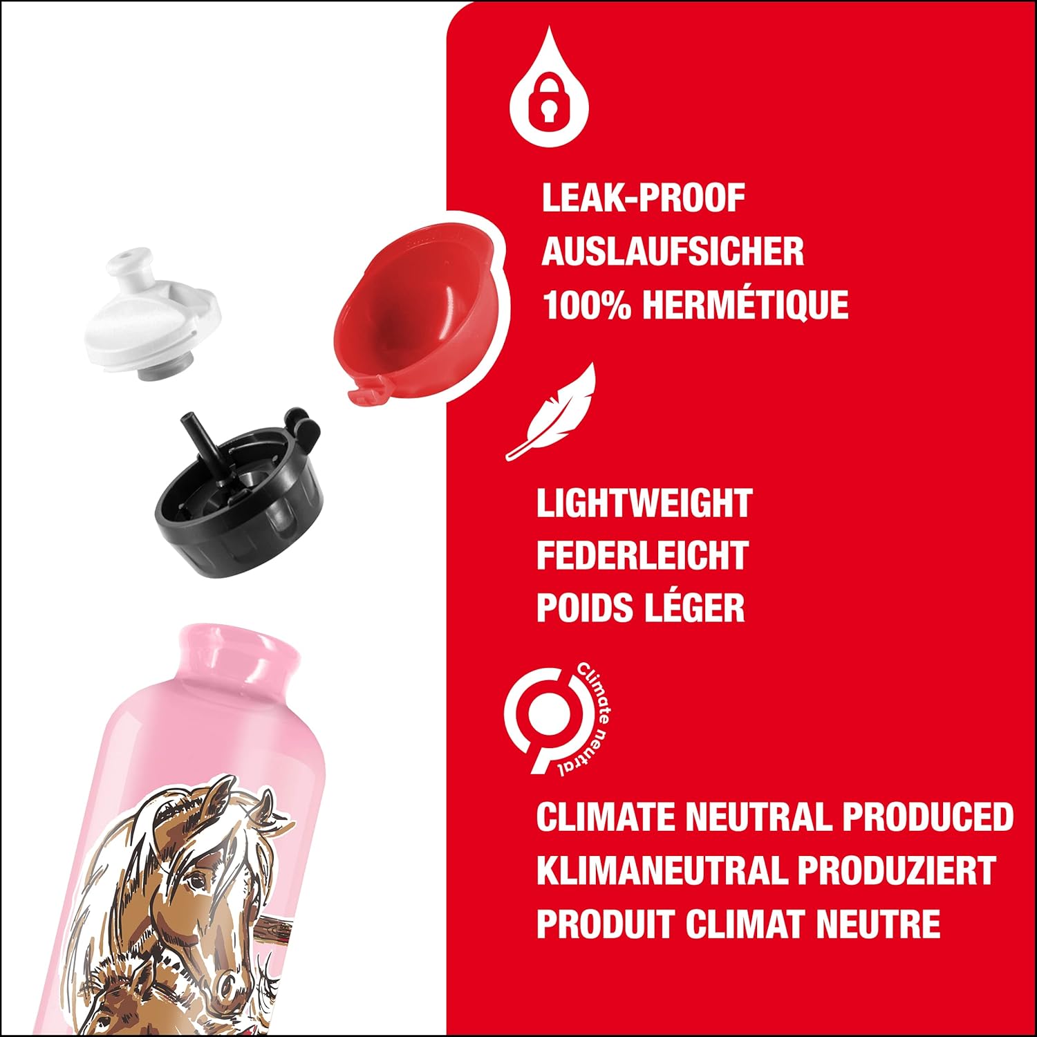 SIGG - Aluminium Kids Water Bottle - KBT - Leakproof - Lightweight - BPA Free - Climate Neutral Certified - 0.4L 26 Let's Run