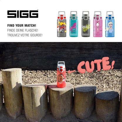 Sigg - Kids - Viva One - Suitable For Carbonated Beverages - Leakproof - Dishwasher Safe - BPA Free - Sports & Bike - 0.5L