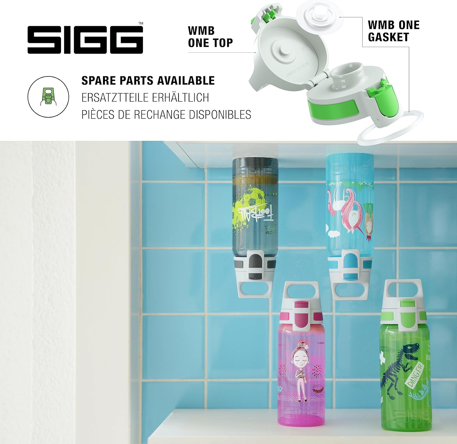 Sigg - Kids - Viva One - Suitable For Carbonated Beverages - Leakproof - Dishwasher Safe - BPA Free - Sports & Bike - 0.5L