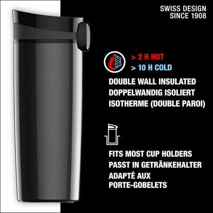 SIGG Miracle Insulated Coffee Mug (0.27 L / 0.47 L), Pollutant-Free and Insulated Coffee Travel Mug, Leak-Proof Stainless Steel Coffee Thermos