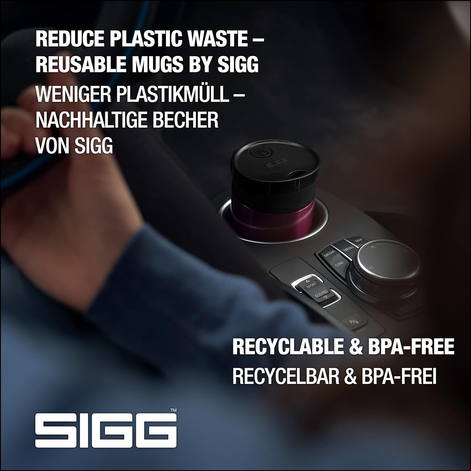 SIGG Miracle Insulated Coffee Mug (0.27 L / 0.47 L), Pollutant-Free and Insulated Coffee Travel Mug, Leak-Proof Stainless Steel Coffee Thermos
