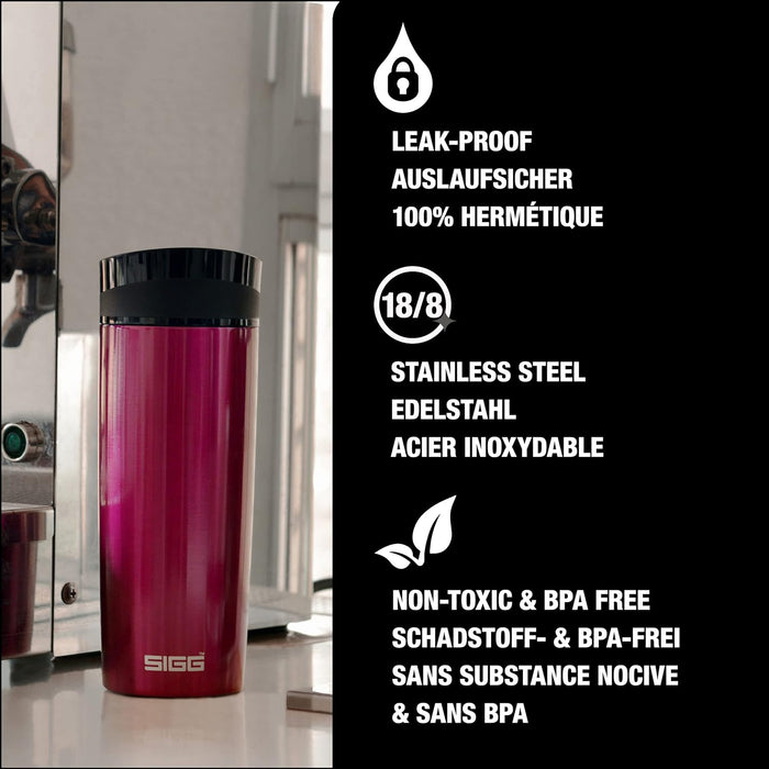 SIGG Miracle Insulated Coffee Mug (0.27 L / 0.47 L), Pollutant-Free and Insulated Coffee Travel Mug, Leak-Proof Stainless Steel Coffee Thermos