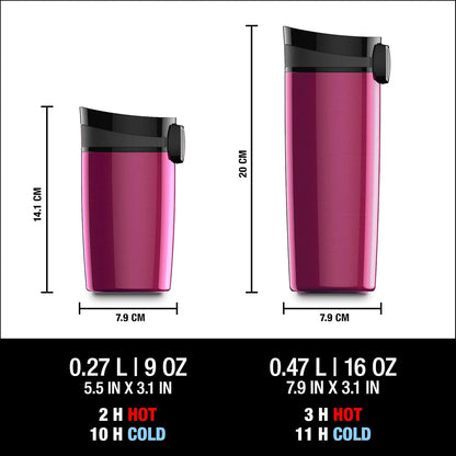 SIGG Miracle Insulated Coffee Mug (0.27 L / 0.47 L), Pollutant-Free and Insulated Coffee Travel Mug, Leak-Proof Stainless Steel Coffee Thermos