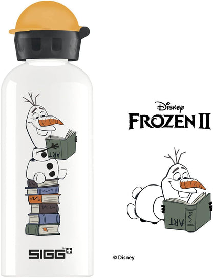 SIGG Olaf II Cantimplora infantil (0.4 L), botella para niños sin sustancias nocivas y con tapa hermética, cantimplora ligera de aluminio