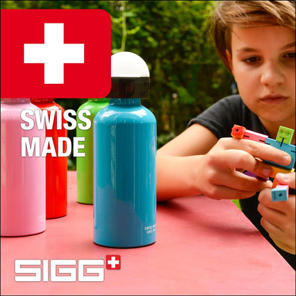 SIGG - Aluminium Kids Water Bottle - KBT - Leakproof - Lightweight - BPA Free - Climate Neutral Certified - 0.4L Anna & Elsa