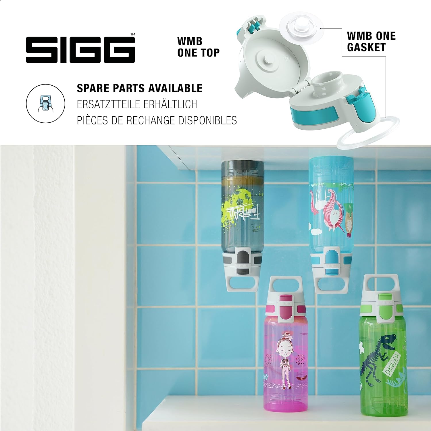 Sigg - Kids - Viva One - Suitable For Carbonated Beverages - Leakproof - Dishwasher Safe - BPA Free - Sports & Bike - 0.5L