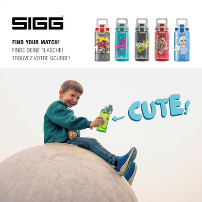 Sigg - Kids - Viva One - Suitable For Carbonated Beverages - Leakproof - Dishwasher Safe - BPA Free - Sports & Bike - 0.5L