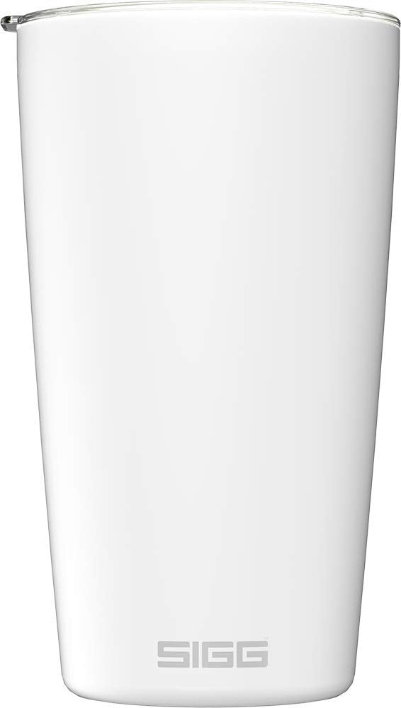 SIGG - Coffee Travel Mug Neso Pure Ceram - With Tritan Lid - Dishwasher Safe - Lightweight - BPA Free - 18/8 Stainless Steel - White