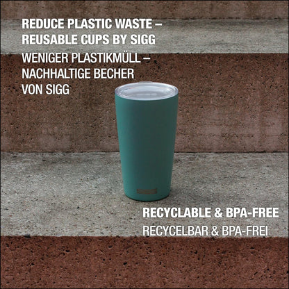 SIGG - Coffee Travel Mug Neso Pure Ceram - With Tritan Lid - Dishwasher Safe - Lightweight - BPA Free - 18/8 Stainless Steel - Glacier - 0.3 L Glacier 0.3 L