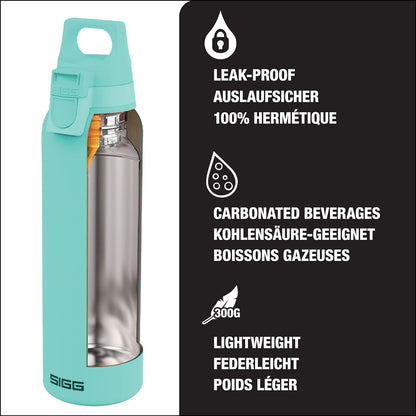 SIGG - Insulated Flask - Thermo Flask Hot & Cold ONE Light - With Fruit Filter - Leakproof - BPA-Free - 18/8 Stainless Steel - 0.55L Glacier