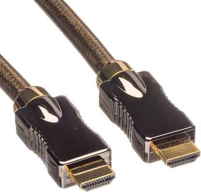 Rotronic Roline Ultra HD Cable with Ethernet (HDMI Male to Male) black black