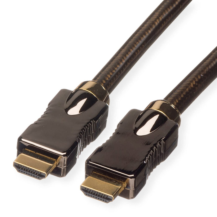 Rotronic Roline Ultra HD Cable with Ethernet (HDMI Male to Male) black black
